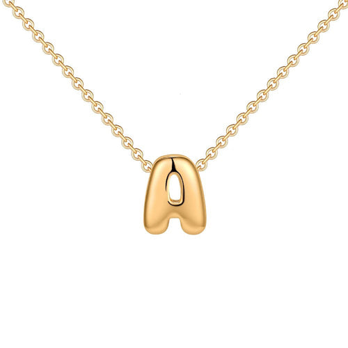 BowLift | Dainty Bubble Letter Initial Necklace