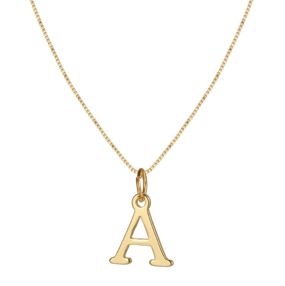 BowLift | 14k Minimal Serif Initial Necklace