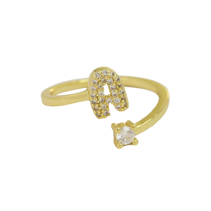 BowLift | Dainty Bubble Diamond Wrap Initial Ring