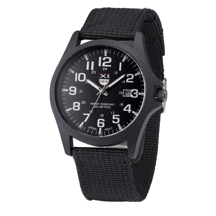 BowLift | Military Style Robust Watch with Illuminated Dial, Waterproof, Stopwatch and Date Display