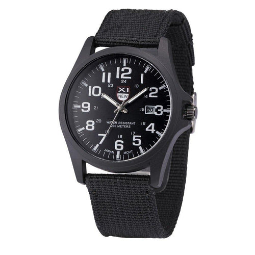 BowLift | Military Style Robust Watch with Illuminated Dial, Waterproof, Stopwatch and Date Display