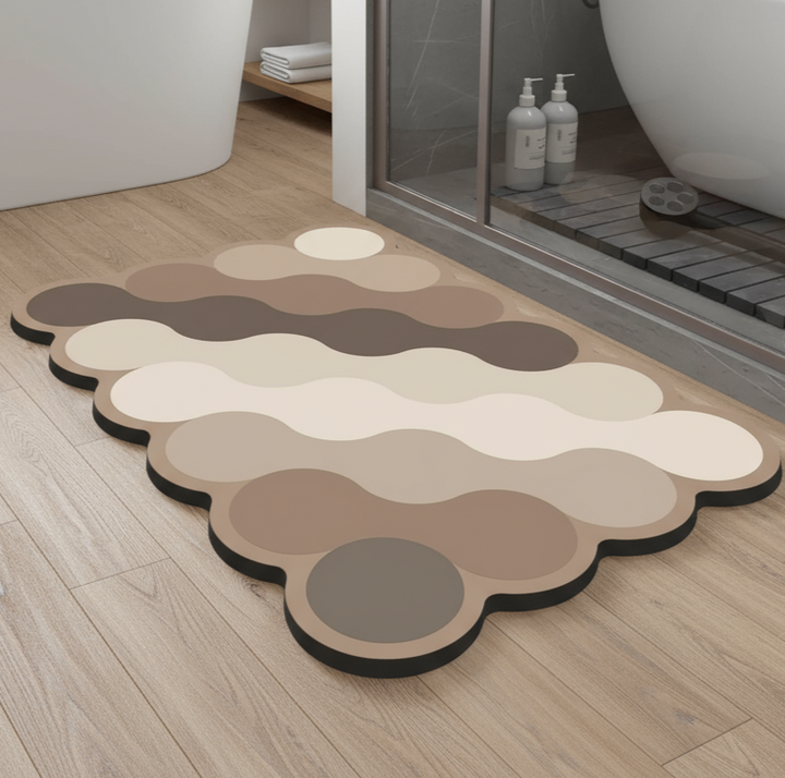 BowLift | Luxury Diatomite Bathroom Mat – Quick-Dry Non-Slip Shower Mat in Beige