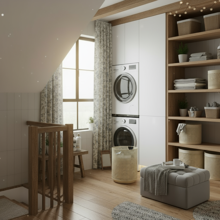 BowLift | Nordic Storage Basket | Modern Laundry Basket made of Metal Imitation