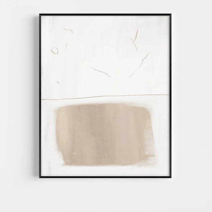 Absolute Minimal Beige White Abstract Wall Art Fine Art Canvas Prints Simple Artworks For Modern Apartment Living Room Art For Contemporary Decor | Bowlift
