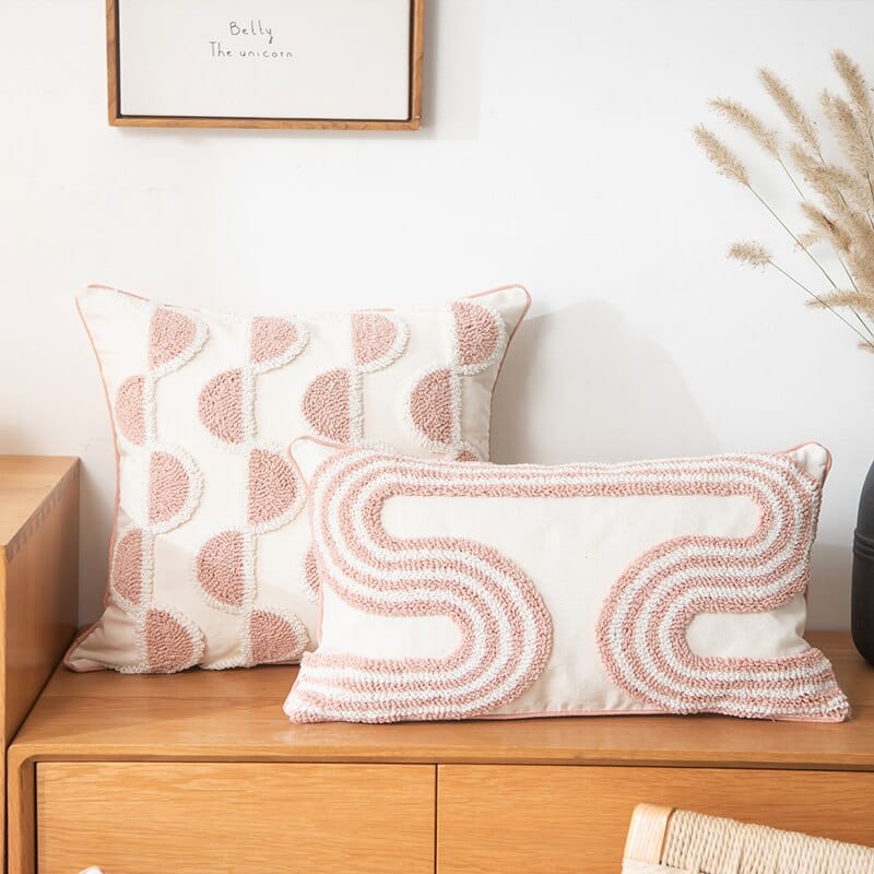 Abstract Loop-Tufted Pillow Bowlift