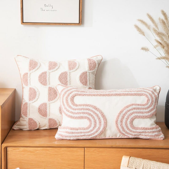 Abstract Loop-Tufted Pillow Bowlift