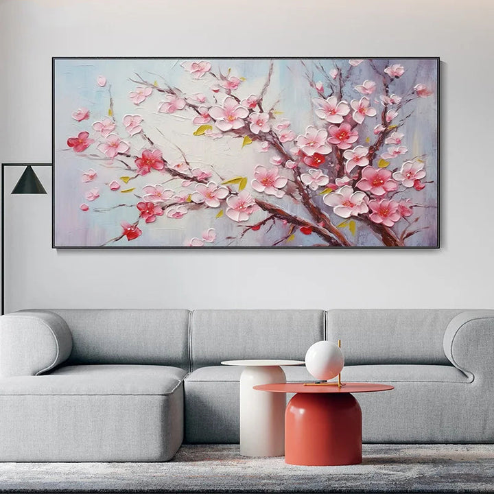 Abstract Cherry Blossom Tree Wall Art Fine Art Canvas Prints Modern Botanical Floral Pictures For Living Room Bedroom Art Decor | Bowlift