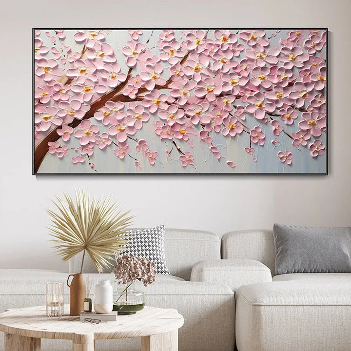 Abstract Cherry Blossom Tree Wall Art Fine Art Canvas Prints Modern Botanical Floral Pictures For Living Room Bedroom Art Decor | Bowlift