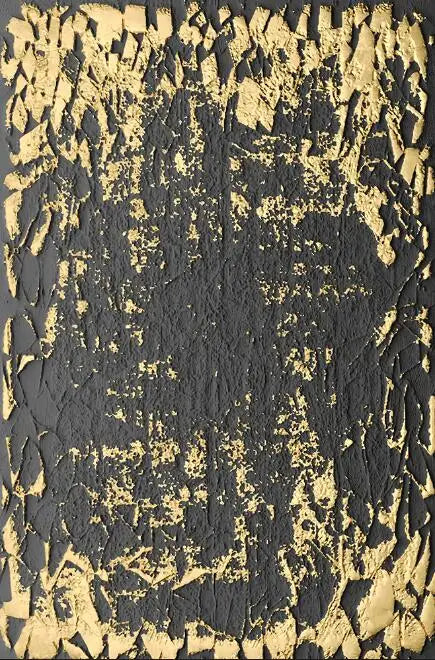 Abstract Vintage Organic Golden Black Wall Art Fine Art Canvas Prints Modern Pictures For Living Room Dining Room Entrance Foyer Art | Bowlift