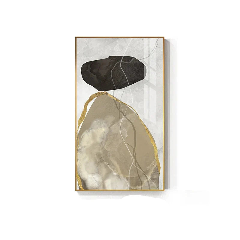 Abstract Zen Pebbles Wall Art Fine Art Canvas Prints Nordic Geomorphic Pictures For Living Room Bedroom Entrance Foyer Art Decor | Bowlift