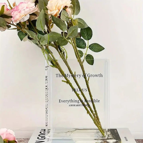 BowLift | Acrylic Book Vase – Modern Design with Invisible Book Look