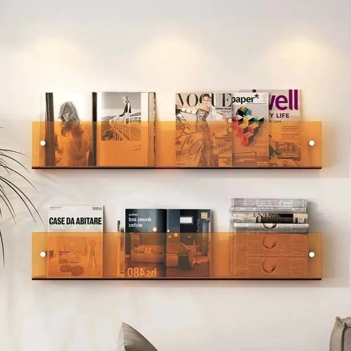 BowLift | ClearLine – Stylish Acrylic Wall Shelf for Magazines