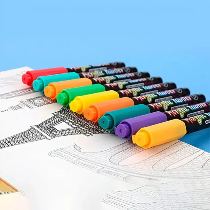 BowLift | Acrylic Marker Set (12 Colors) – Waterproof for Art & DIY