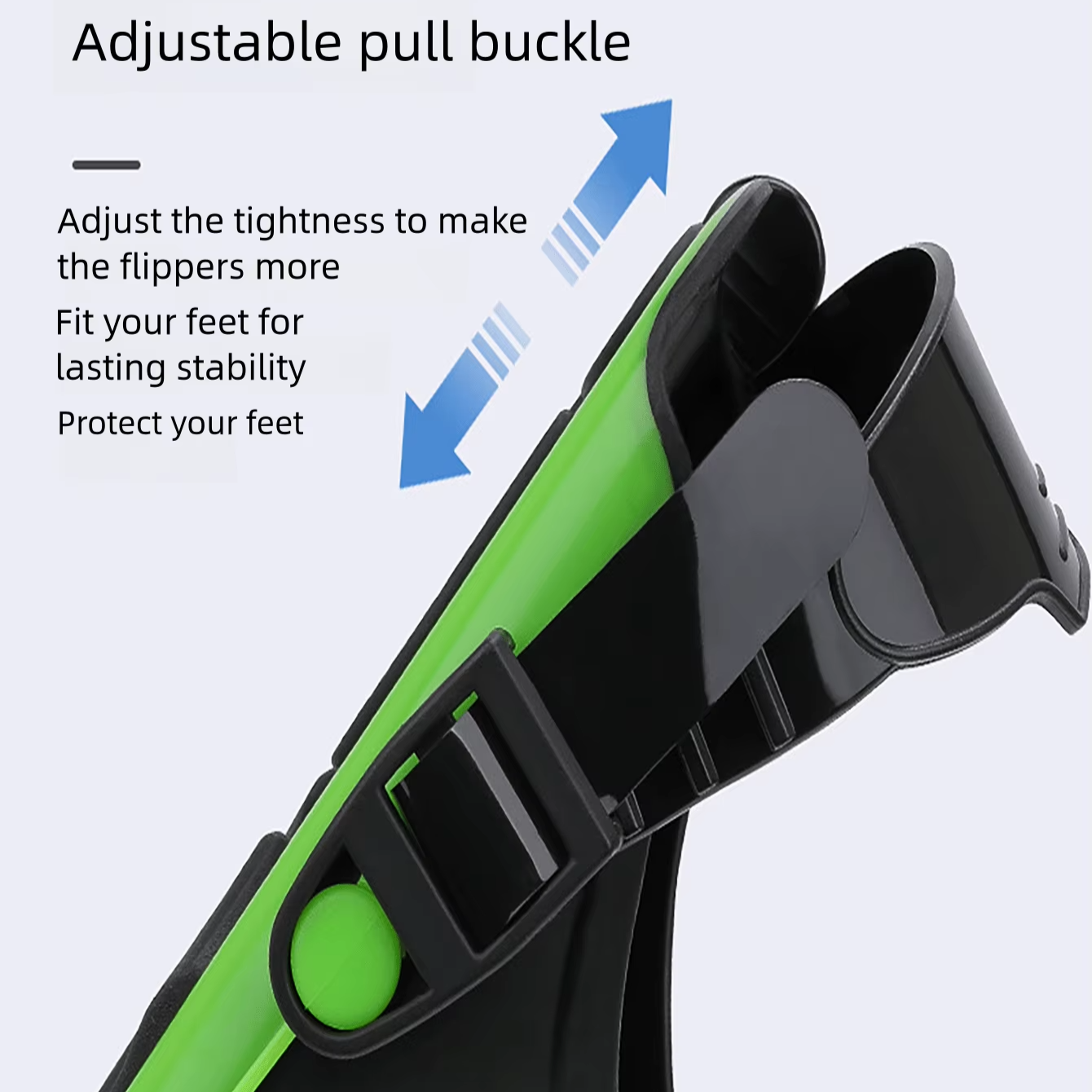 BowLift | Adjustable Open Heel Snorkeling Fins, Compact Travel Swim Flippers for Snorkeling and Diving