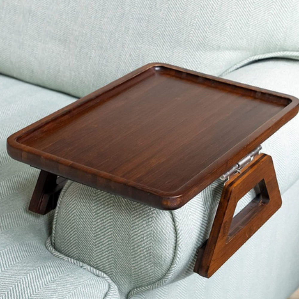 BowLift | Adjustable Bamboo Clip-On Arm Tray Table