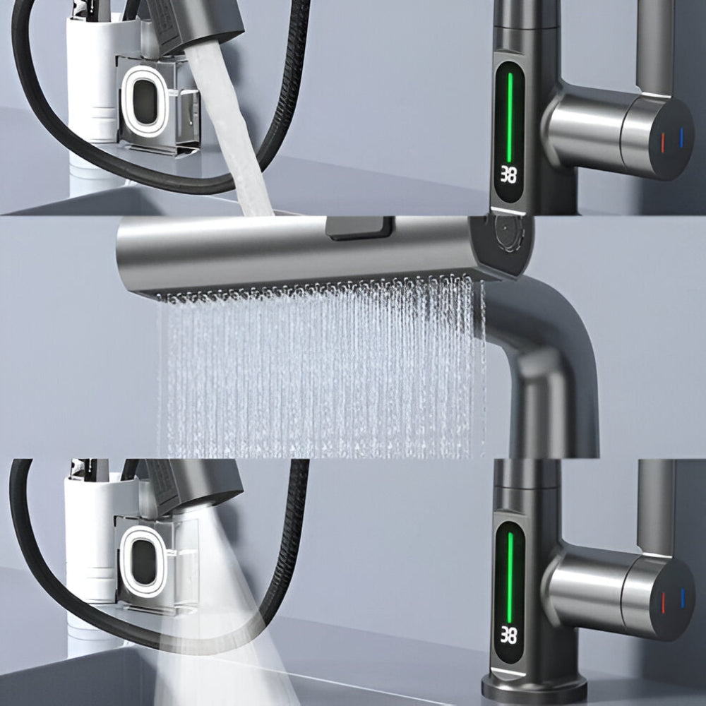 BowLift | Adjustable Kitchen Faucet with Temperature Display