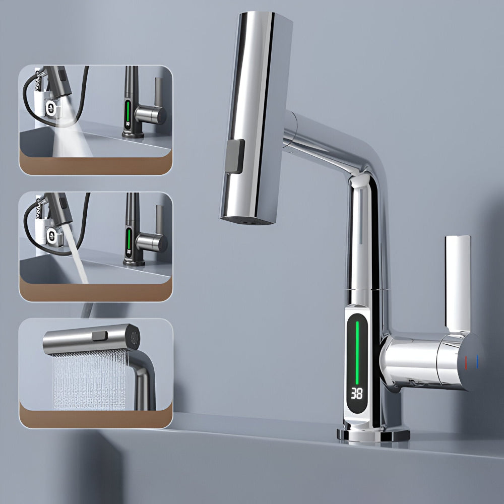 BowLift | Adjustable Kitchen Faucet with Temperature Display