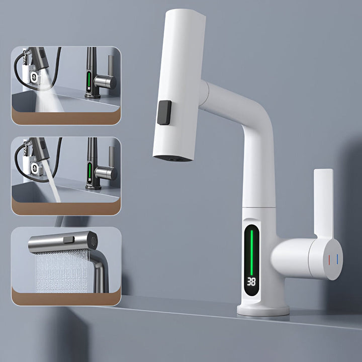 BowLift | Adjustable Kitchen Faucet with Temperature Display
