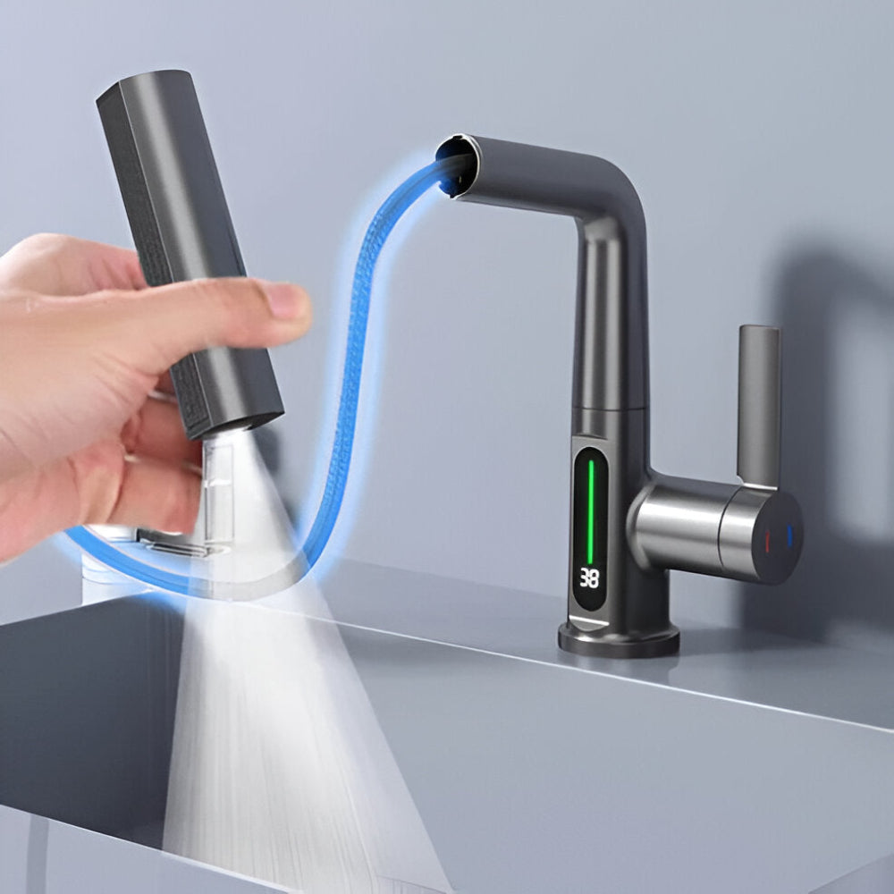 BowLift | Adjustable Kitchen Faucet with Temperature Display