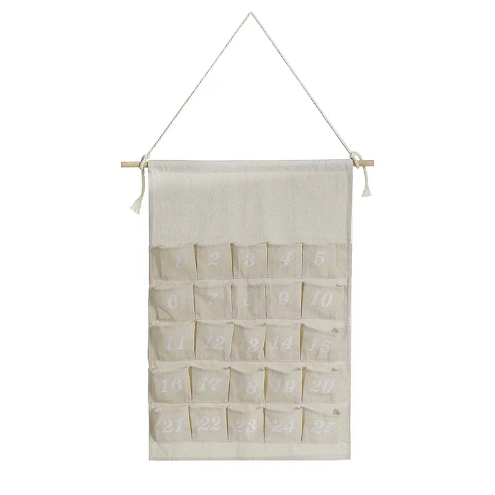 BowLift | Cotton Advent Calendar with 24 Pockets – Sustainable & Reusable Christmas Decoration