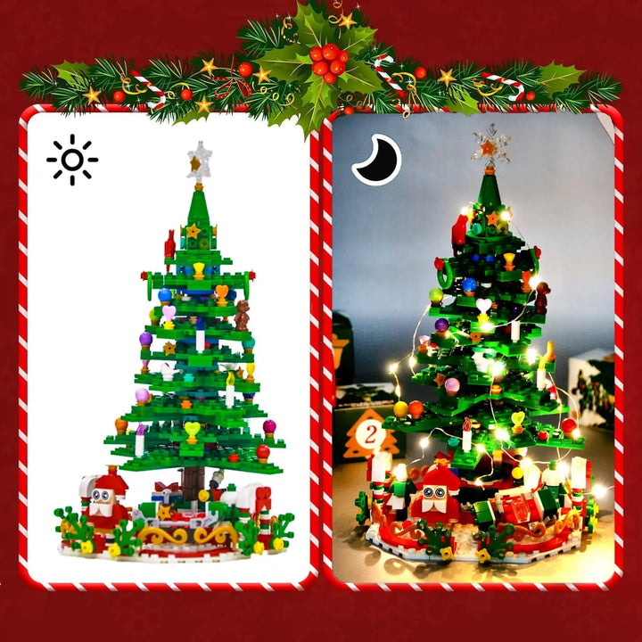 BowLift | Luminova Adventskalender Kinderen – Bouwsteen Kerstboom met 24 Verrassingen & LED-Verlichting, Creatief & Educatief Speelplezier