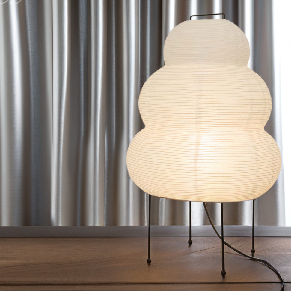 BowLift | Zen Floor Lamp – Japanese Wabi-Sabi Style with 3-Mode Dimmable LED Light