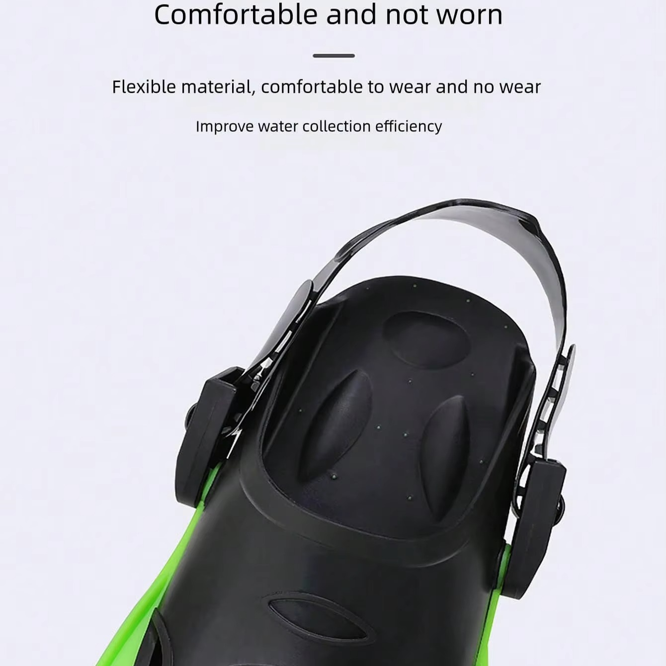 BowLift | Adjustable Open Heel Snorkeling Fins, Compact Travel Swim Flippers for Snorkeling and Diving