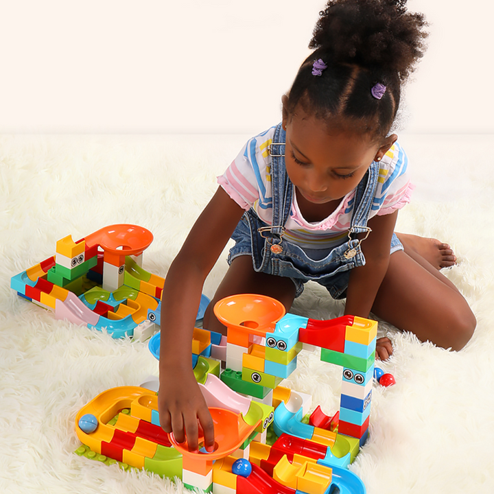 MarbleBuilder Set - Customizable Marble Racing Track for Creation Bowlift