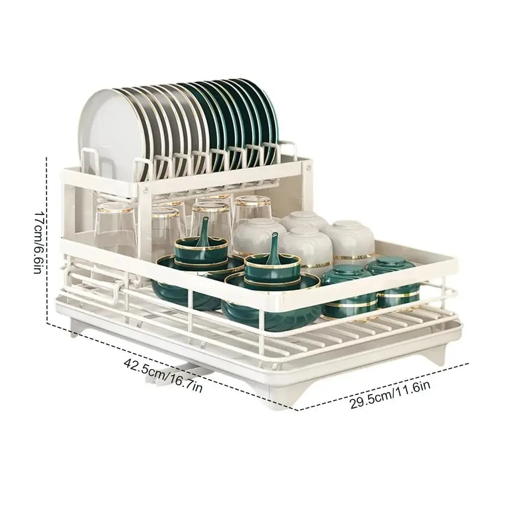 BowLift | Adjustable Dish Drying Rack – Space-Saving Kitchen Drainer for Small & Large Kitchens