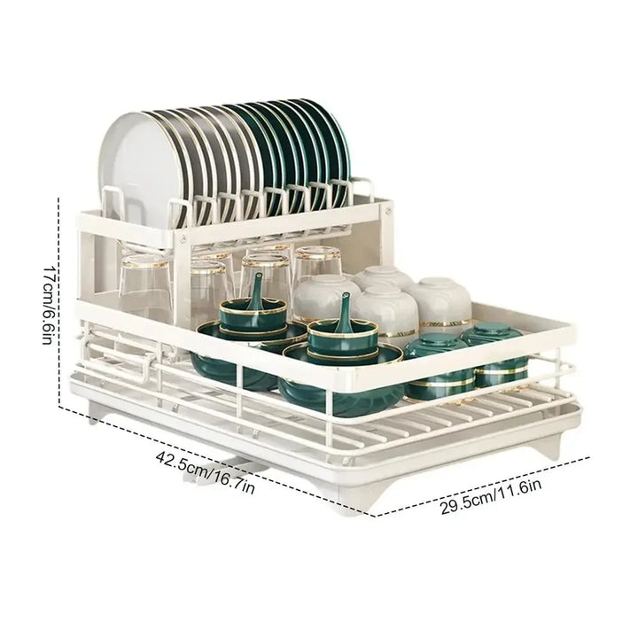 BowLift | Adjustable Dish Drying Rack – Space-Saving Kitchen Drainer for Small & Large Kitchens