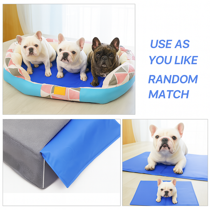 Aircooly Frenchie Cooling Bed – Non-Icy Soft Breathable Summer Gel Cool Mat | Bowlift