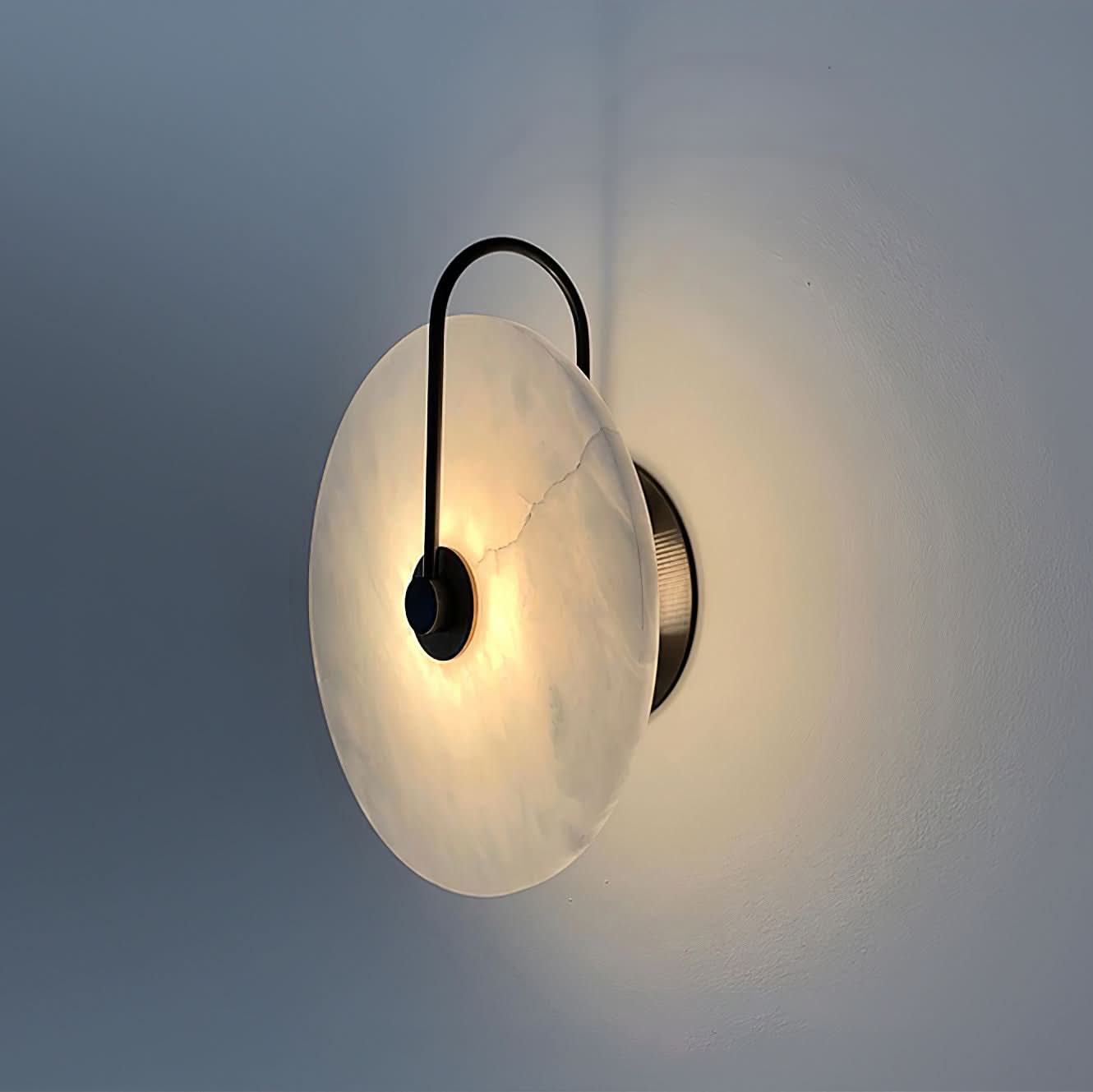 BowLift | Alabaster LED Wall Lamp – Modern Ambient Lighting