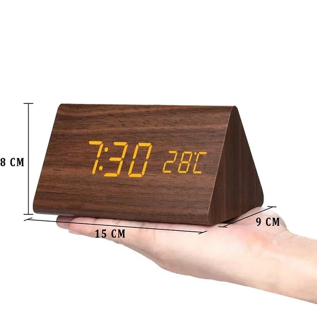 Digital Wooden Alarm Clock – Modern Technology with Timeless Wood Design | Bowlift