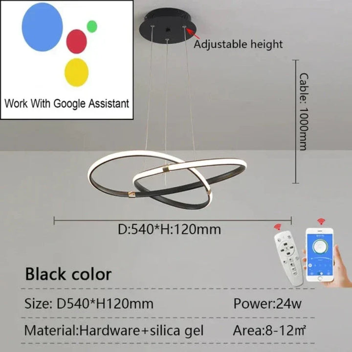 LightMaster Smart LED Pendant Light - Easy Installation and Secure Attachment | Bowlift