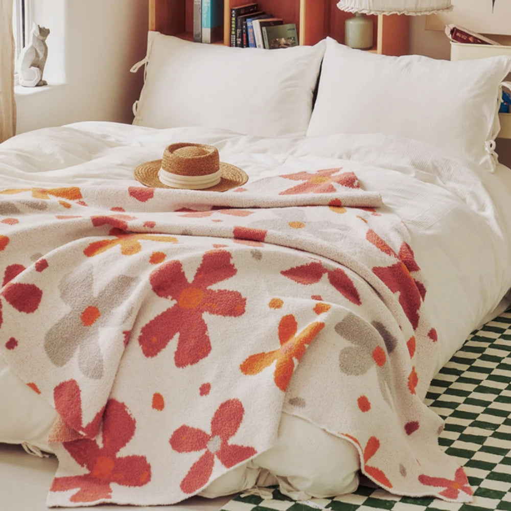 BowLift | Alvian Floral Soft Knit Throw Blanket