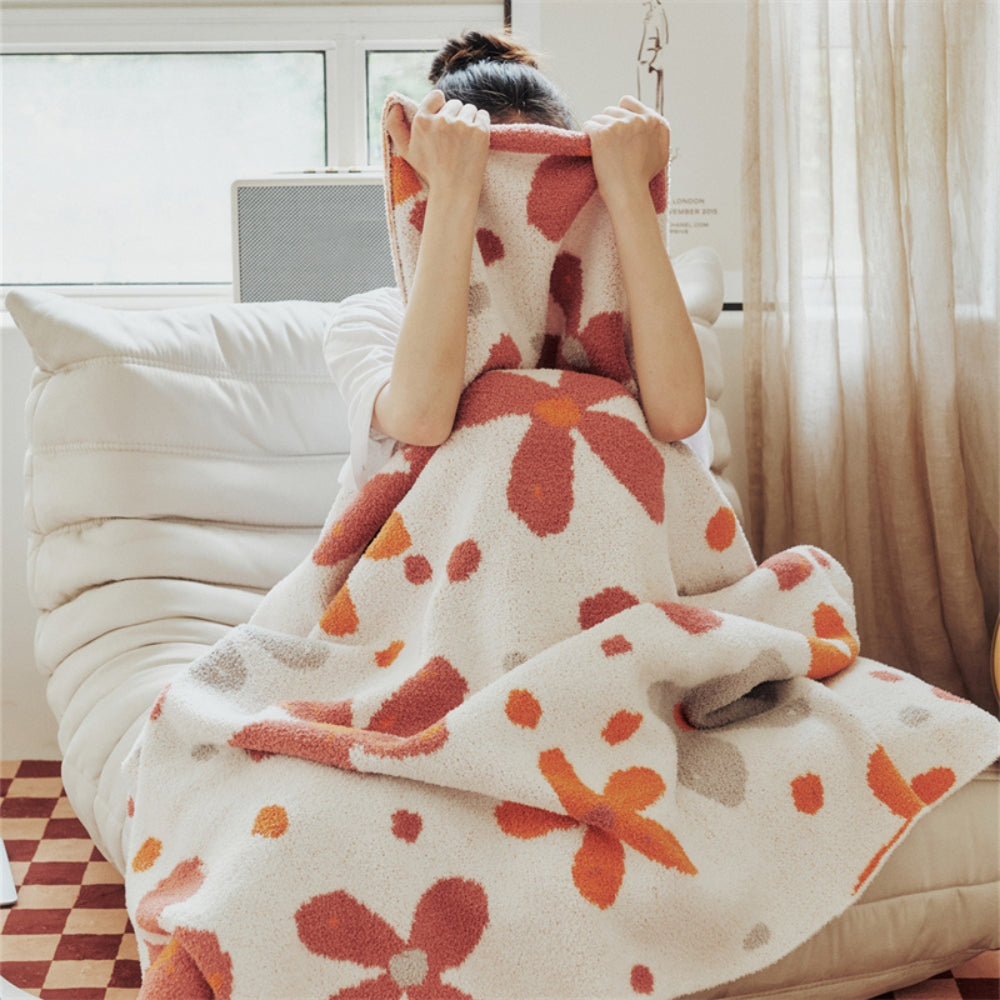 BowLift | Alvian Floral Soft Knit Throw Blanket