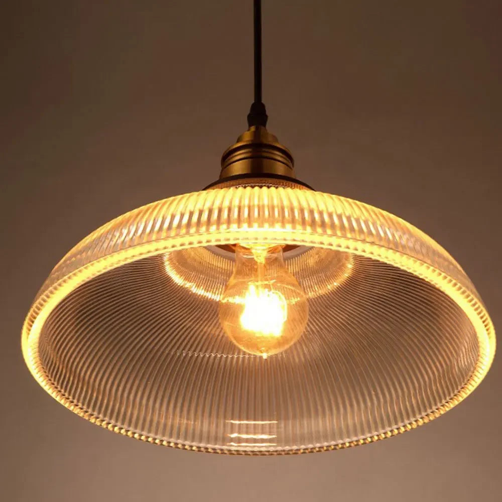 Vintage Glass Pendant Lights in Industrial Style – Retro Ceiling Lights for Dining Room or Living Room | Bowlift