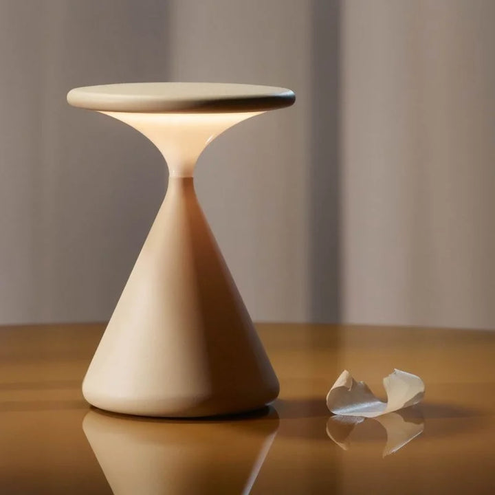 BowLift | Aeron Hourglass Cordless LED Table Lamp – Rechargeable, Dimmable, Modern Design