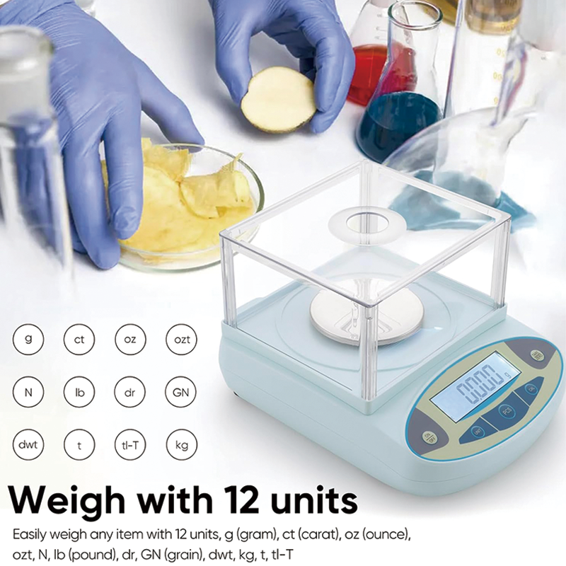 BowLift | Lab Scale Analytical Balance, 500gx0.001g High Precision Lab Analytical Balance with Calibration Weight, Accurate Scientific Laboratory Electronic Scale