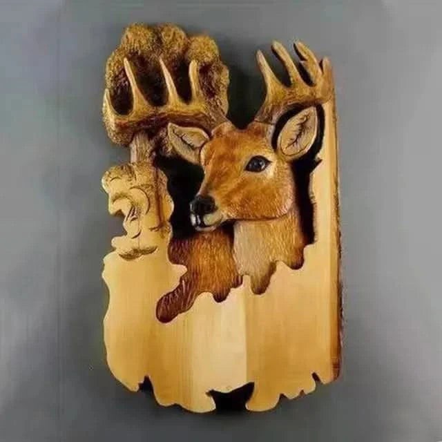 BowLift | Wooden Animal Carving Wall Art Decoration