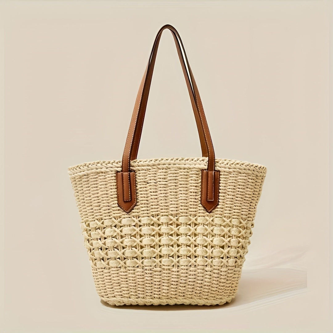 Straw beach bag – Large capacity & lightweight | Perfect for shopping and vacation | Bowlift
