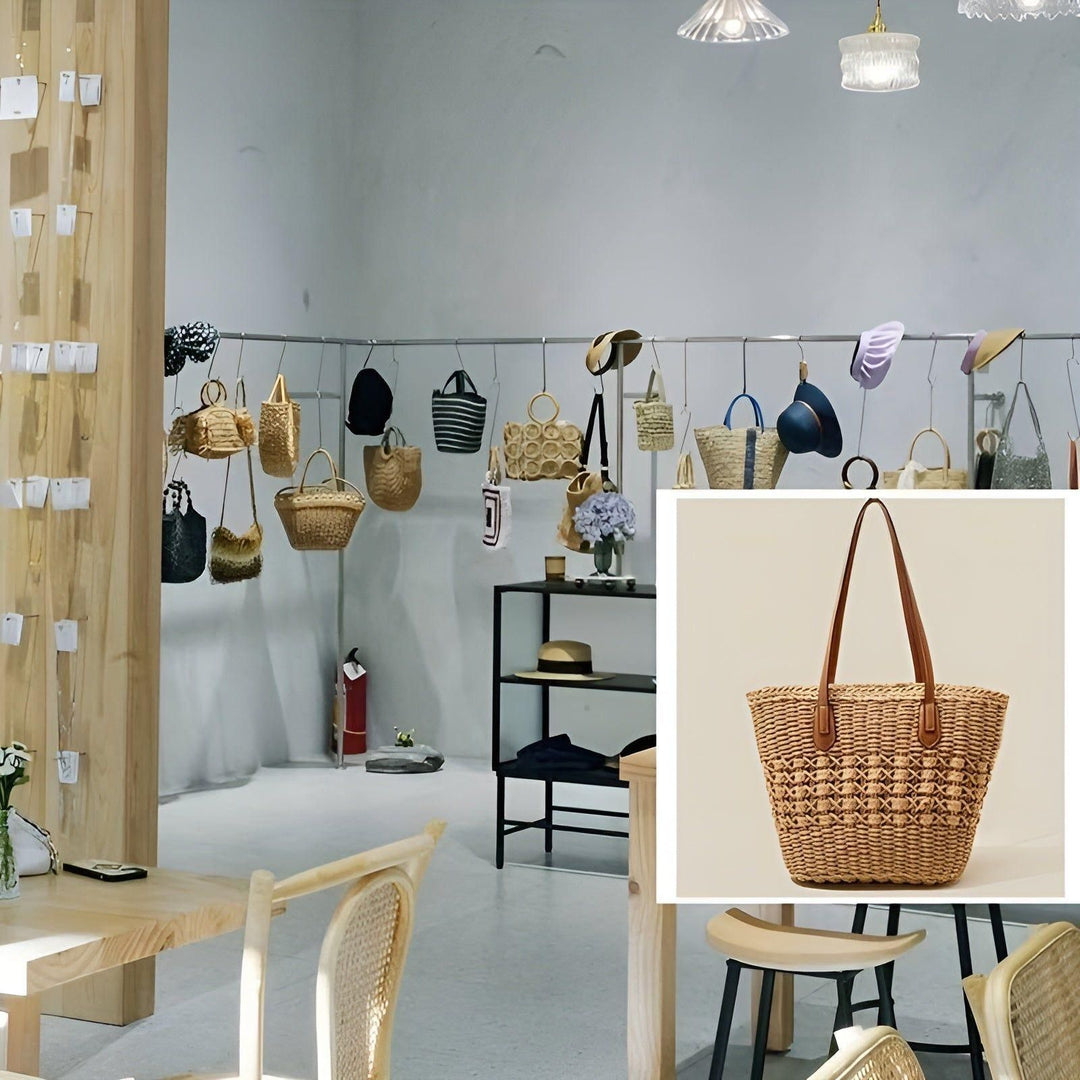 Straw beach bag – Large capacity & lightweight | Perfect for shopping and vacation | Bowlift