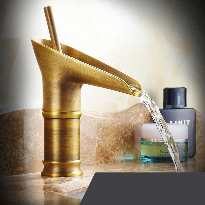 BowLift | Antique Waterfall | Bathroom Sink Faucet