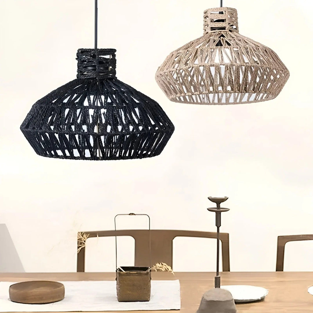 BowLift | Elegant Vintage Rattan Pendant Lamp – Timeless Luxury for Every Space