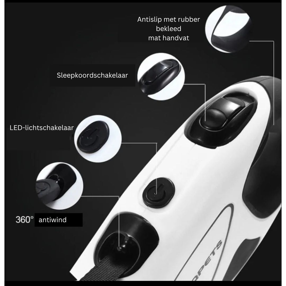 BrightLeash - Luxury retractable dog leash with LED Bowlift
