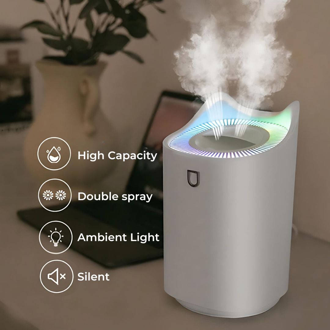 BowLift | 3000ml Ultrasonic Humidifier with Mist Technology for Respiratory Relief & Comfortable Living Spaces