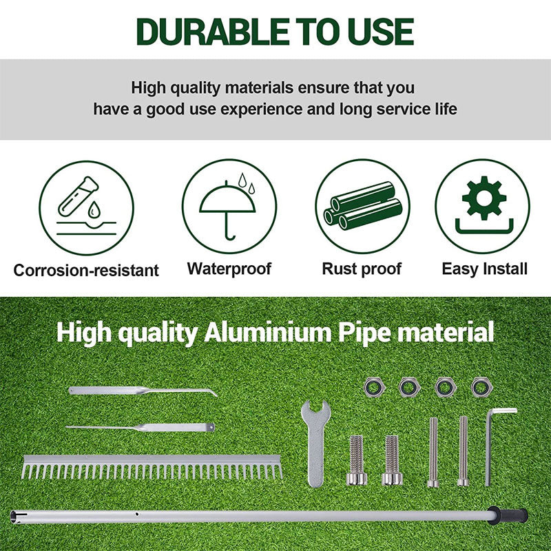 BowLift | Lightweight Aluminum Detachable Garden Rake Grass Rake Lake Rake Garden Rake