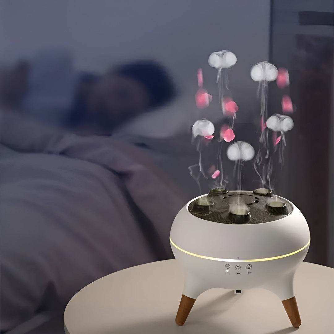 Aroma diffuser in jellyfish shape – color change & remote control | humidifier for home & office | Bowlift
