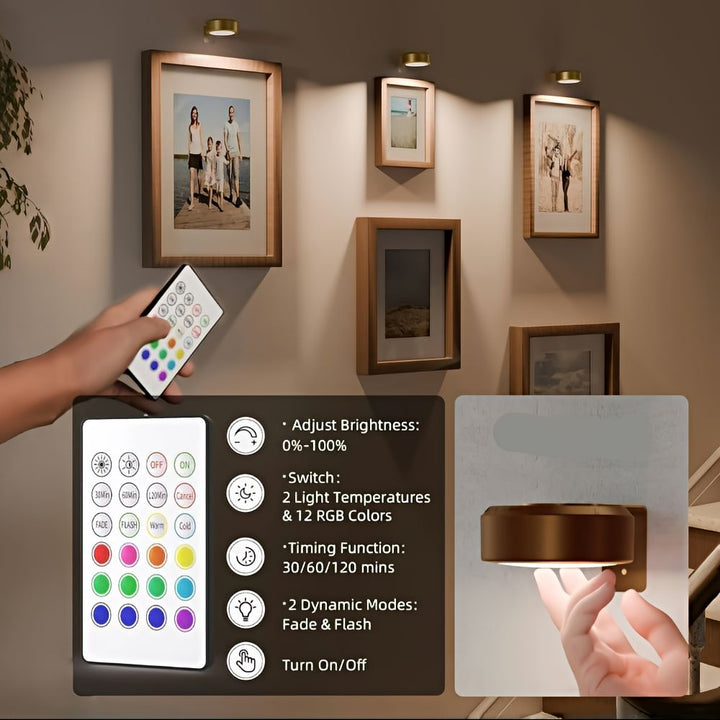 BowLift | ArtLume | Wireless Rechargeable LED Spotlights for Picture & Artwork Lighting