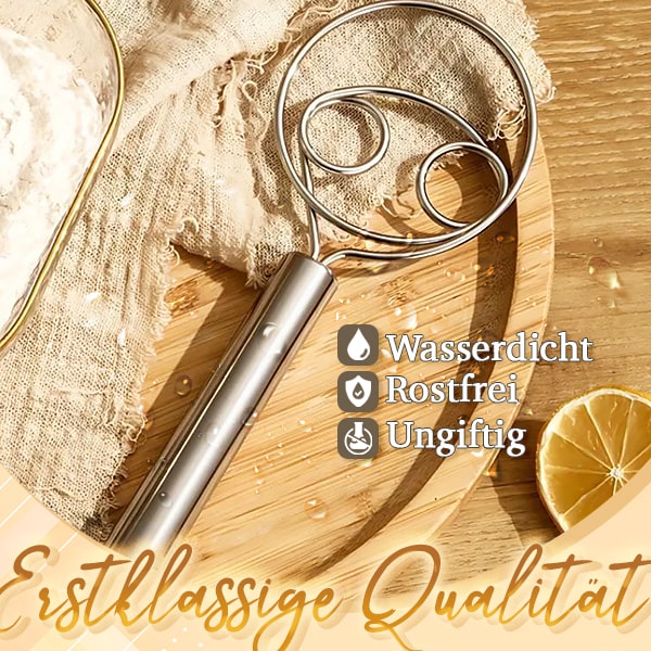 BowLift | Stainless Steel Dough Mixer | Effortless Manual Whisk | Non-Slip Handle | PowerMix